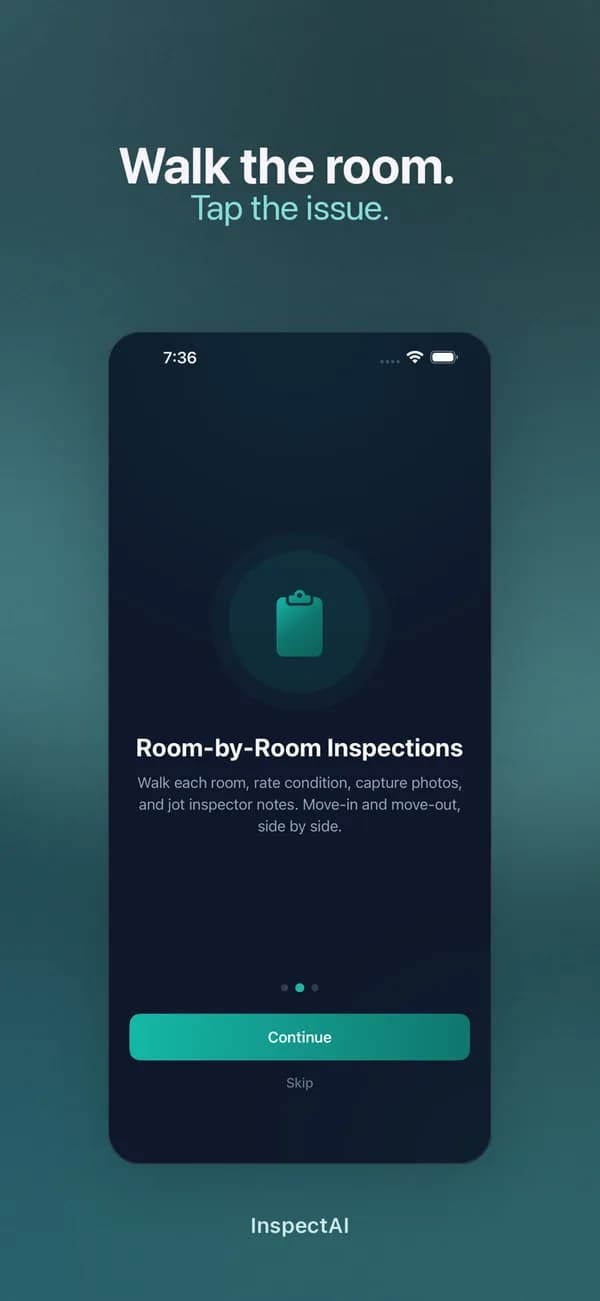 The InspectAI room-by-room inspection introduction