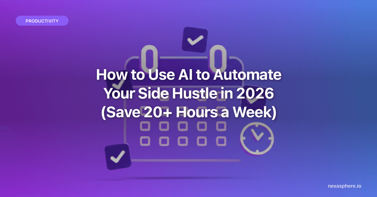 How to Use AI to Automate Your Side Hustle in 2026 (Save 20+ Hours a Week)