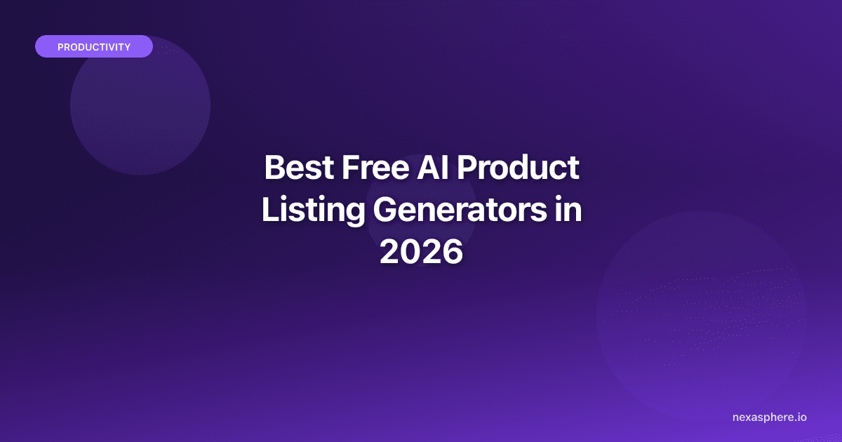 Best Free AI Product Listing Generators in 2026