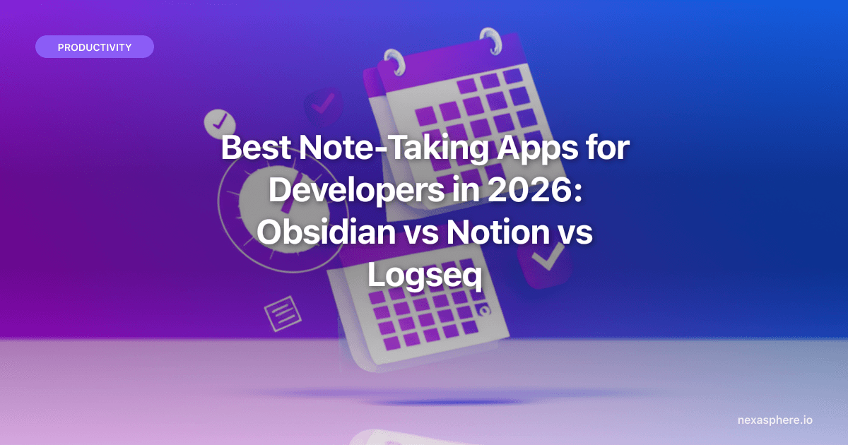 Best Note-Taking Apps for Developers in 2026: Obsidian vs Notion vs Logseq