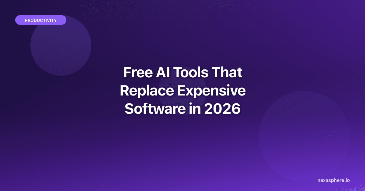 Free AI Tools That Replace Expensive Software in 2026