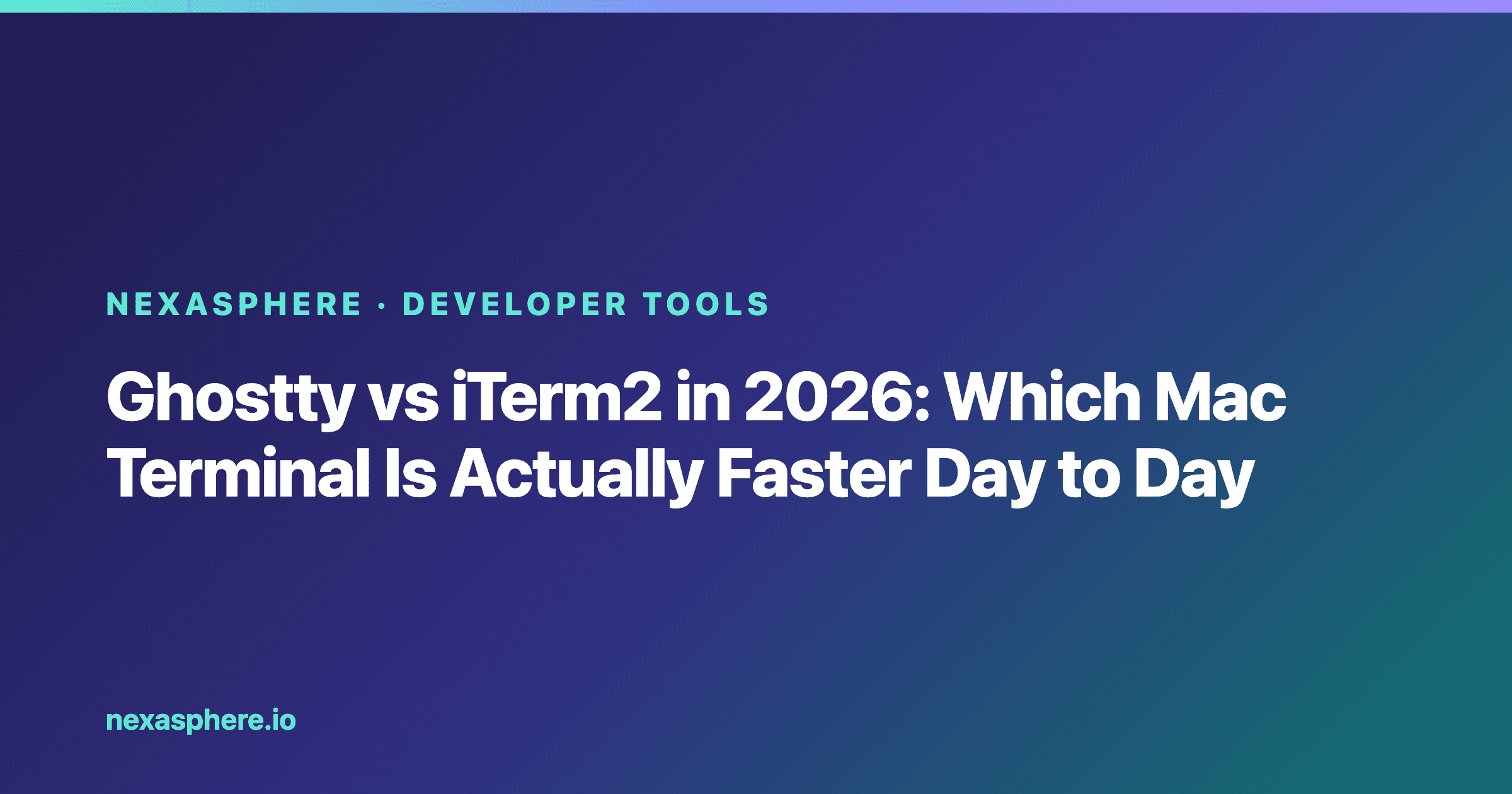 Ghostty vs iTerm2 in 2026: Which Mac Terminal Is Actually Faster Day to Day