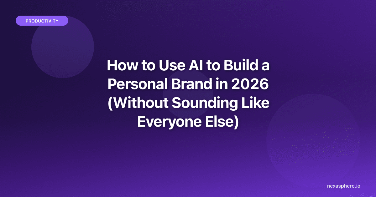 How to Use AI to Build a Personal Brand in 2026 (Without Sounding Like Everyone Else)