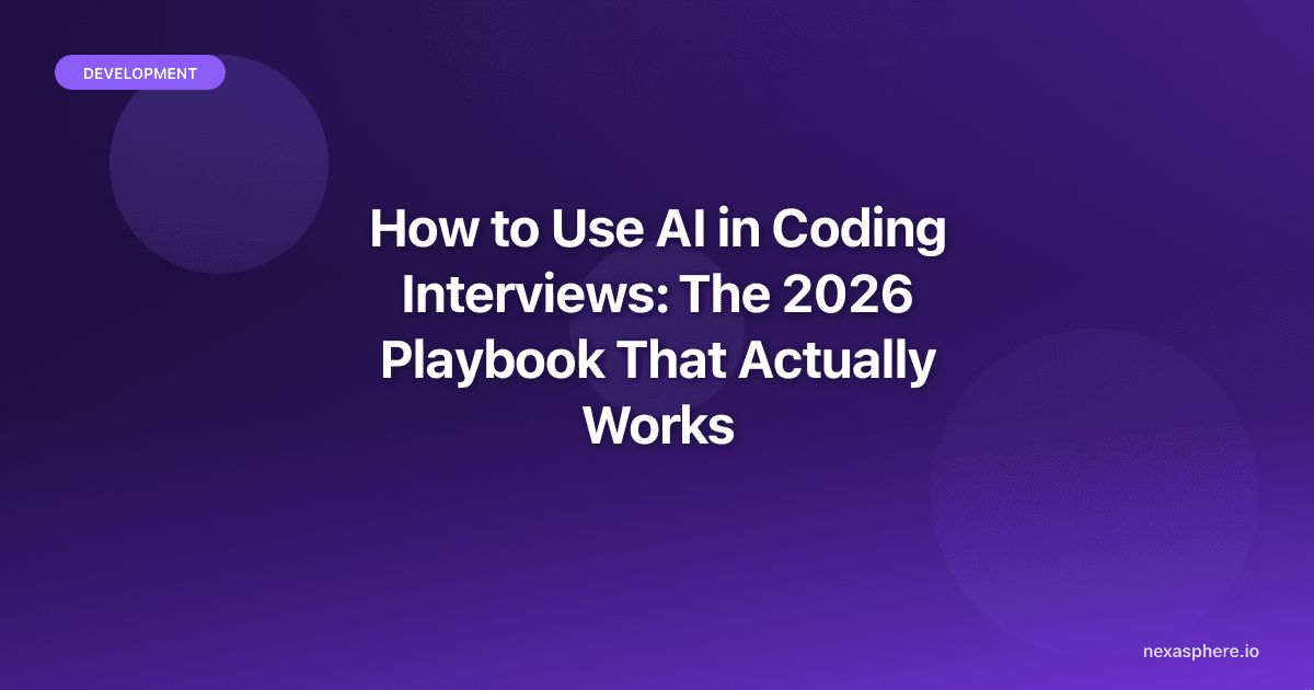How to Use AI in Coding Interviews: The 2026 Playbook That Actually Works