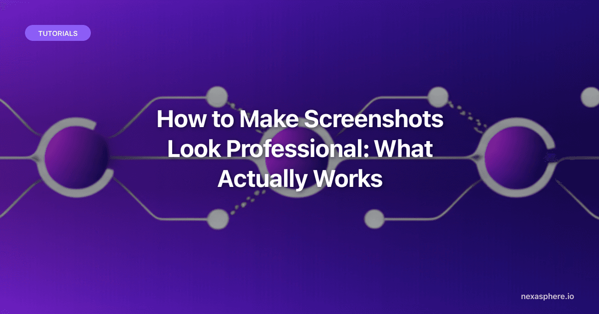 How to Make Screenshots Look Professional: What Actually Works