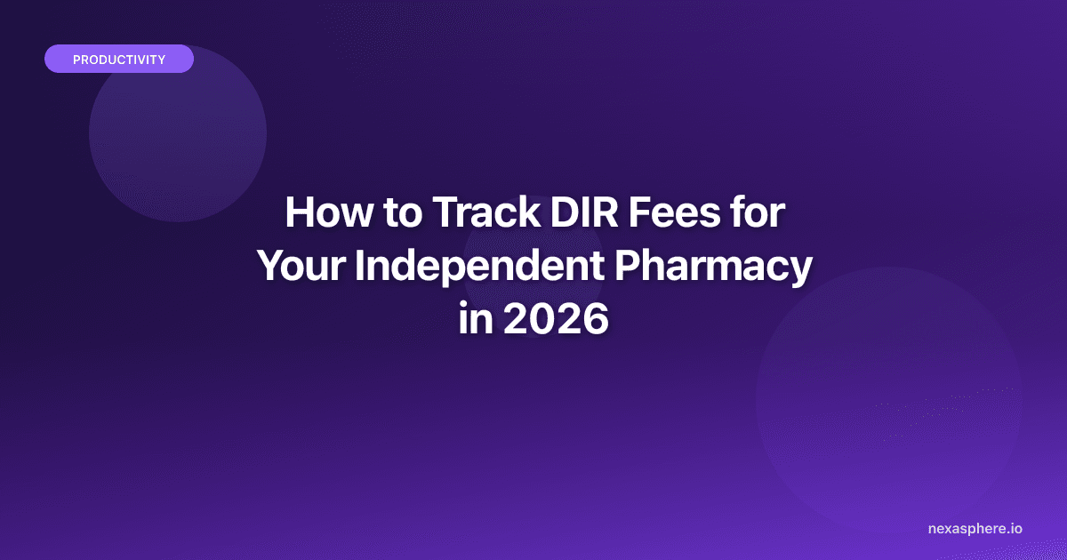 How to Track DIR Fees for Your Independent Pharmacy in 2026
