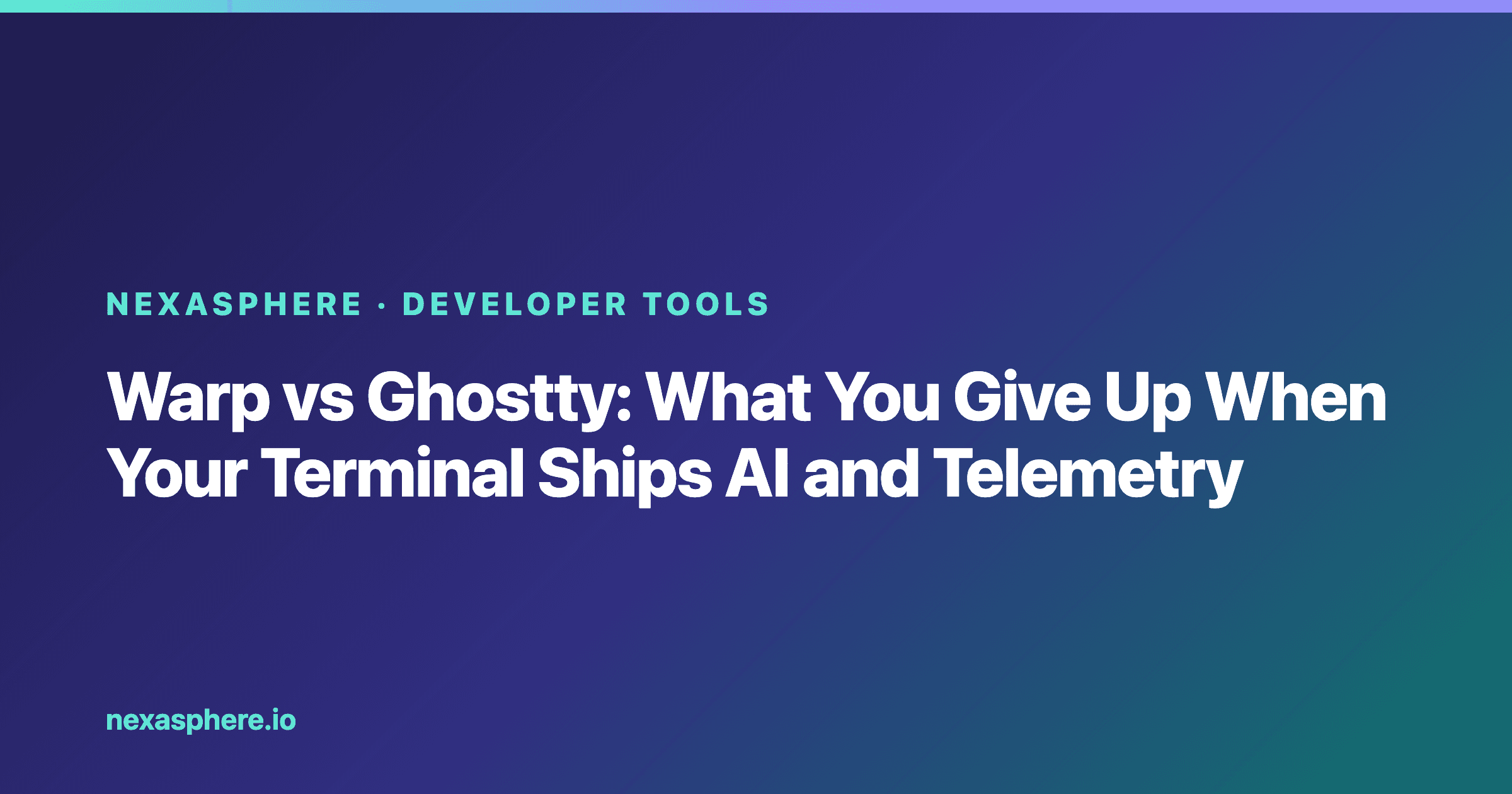 Warp vs Ghostty: What You Give Up When Your Terminal Ships AI and Telemetry
