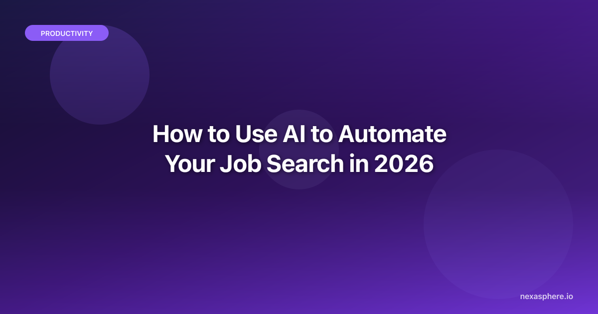 How to Use AI to Automate Your Job Search in 2026 (Land More Interviews ...